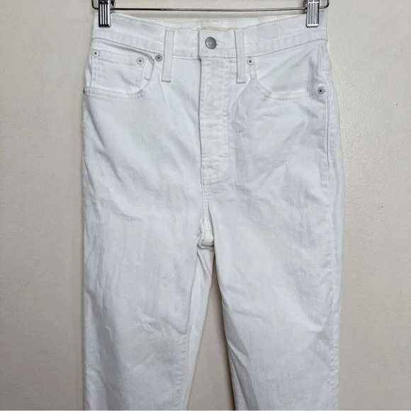 Madewell Womens 25 The Perfect Vintage Jean in Tile White Raw-Hem Edition - Picture 3 of 15